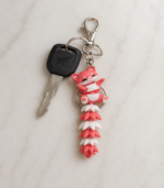 Articulated Fox Tail Keychain - Pink - Image 4