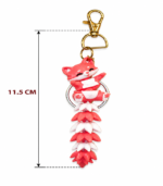 Articulated Fox Tail Keychain - Pink - Image 5