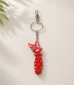Articulated Fox Tail Keychain - Red - Image 4