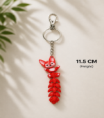 Articulated Fox Tail Keychain - Red - Image 2