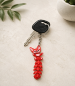 Articulated Fox Tail Keychain - Red - Image 5