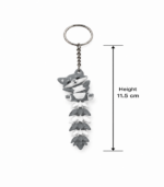 Articulated Fox Tail Keychain - Grey - Image 3