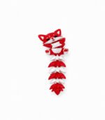 Articulated Fox Tail Keychain - Red White