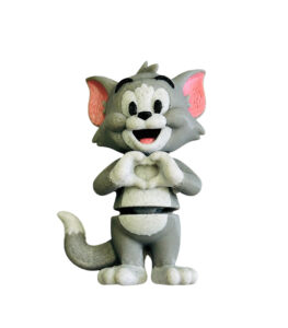 Cute Heart Cat Figure