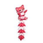 Articulated Fox Tail Keychain - Pink